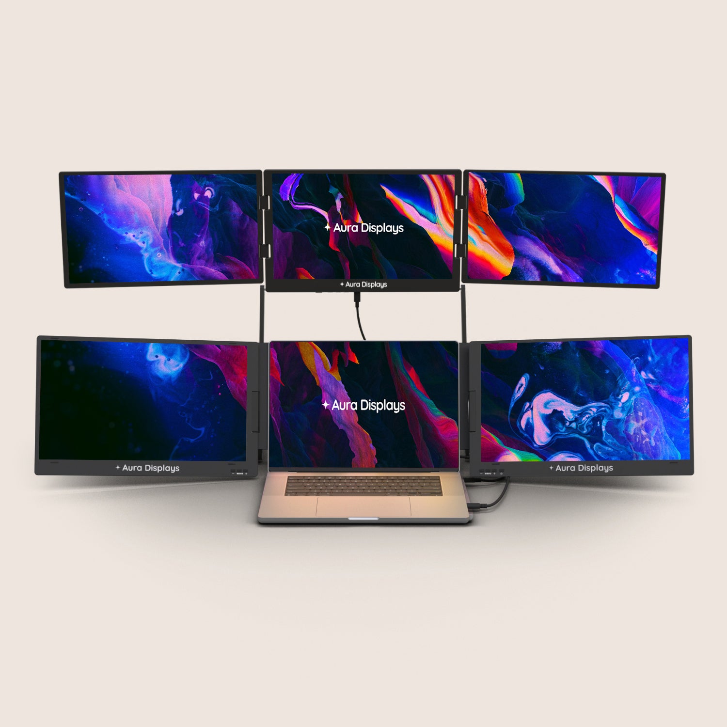 Aura Premium Wallpaper - Colorful Digital Art (2.2K HD+)